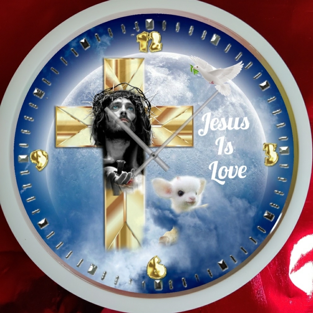 Jesus of Nazareth n Lamb led clock